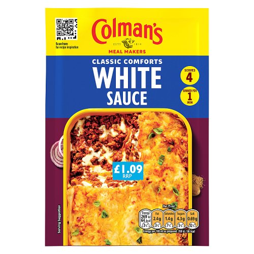 Colmans Sauce Mix White 26G x10 PMP £1.09 pack shot