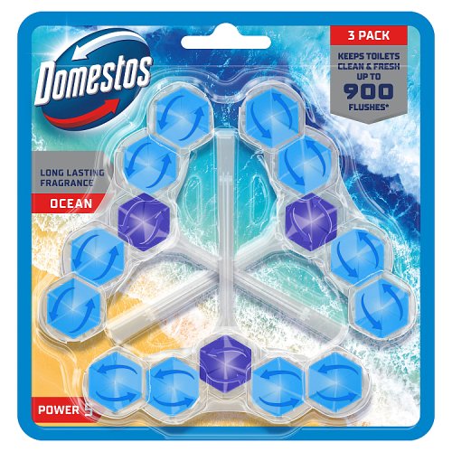Domestos 3x50g Toilet Block Power Ocean pack shot