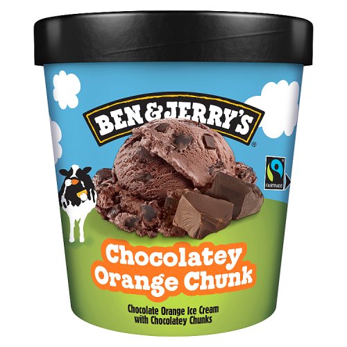 Ben & Jerrys Chocolate Orange Chunk 465ml pack shot