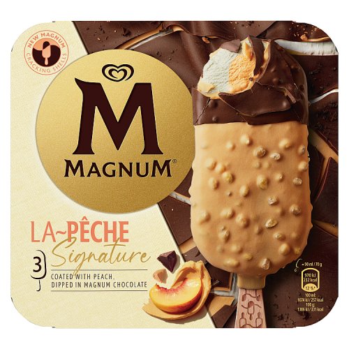 WALLS MAGNUM PEACH 3PK pack shot