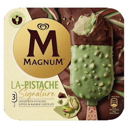 WALLS MAGNUM PISTACHIO 3PK pack shot