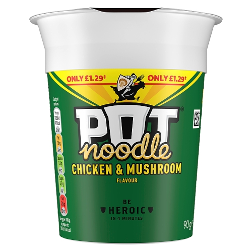 Pot Noodle Chicken & Mushroom 90g PMP pack shot