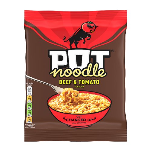 Pot Noodle Block Beef & Tomato Noodles 114g pack shot