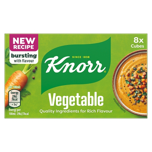 Knorr Stock Cubes 8S Vegetable 12x80g pack shot