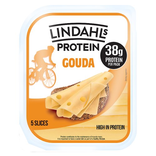 LINDAHLS PROTEIN GOUDA SLICES pack shot