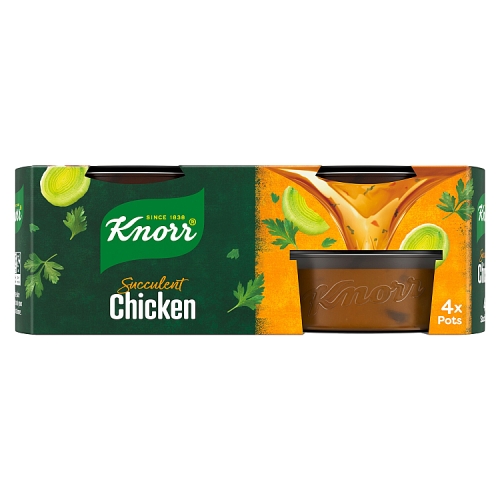 Knorr Stockpot Chicken 4s Pots 112g pack shot