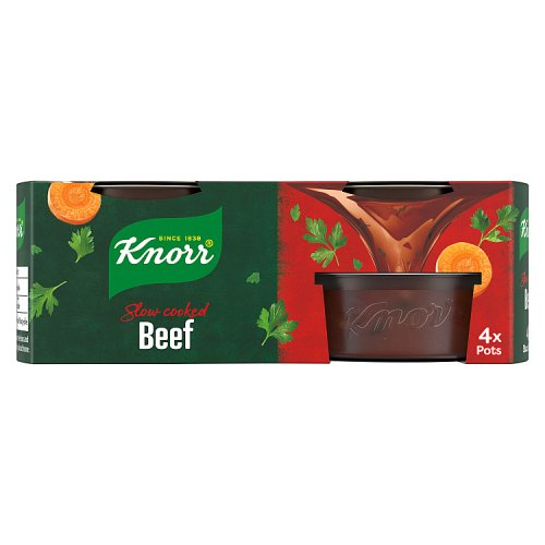 Knorr Stockpot Beef 4s Pots 112g pack shot