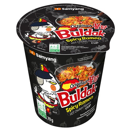 Samyang Buldak Hot Chicken Ramen Cup 70g pack shot