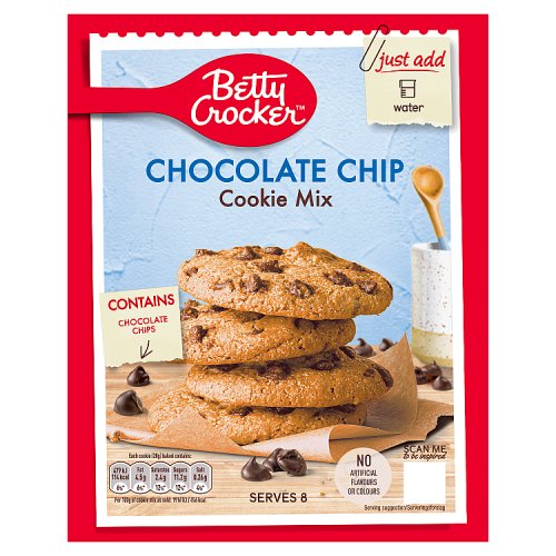 Betty Crocker Sharing Treats Choc Chip Cookie Pouch 8x200g pack shot