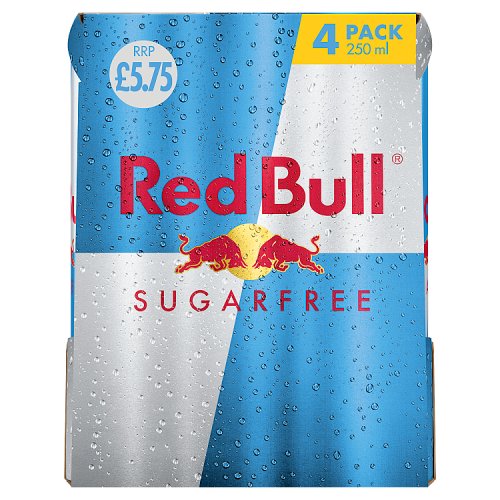 Red Bull S/F 4pk PM £5.75 (4 x 250ml) pack shot