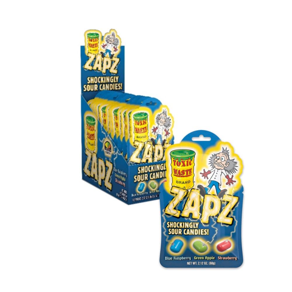 Toxic Waste Zaps Shockingly Sour Candies 60g pack shot
