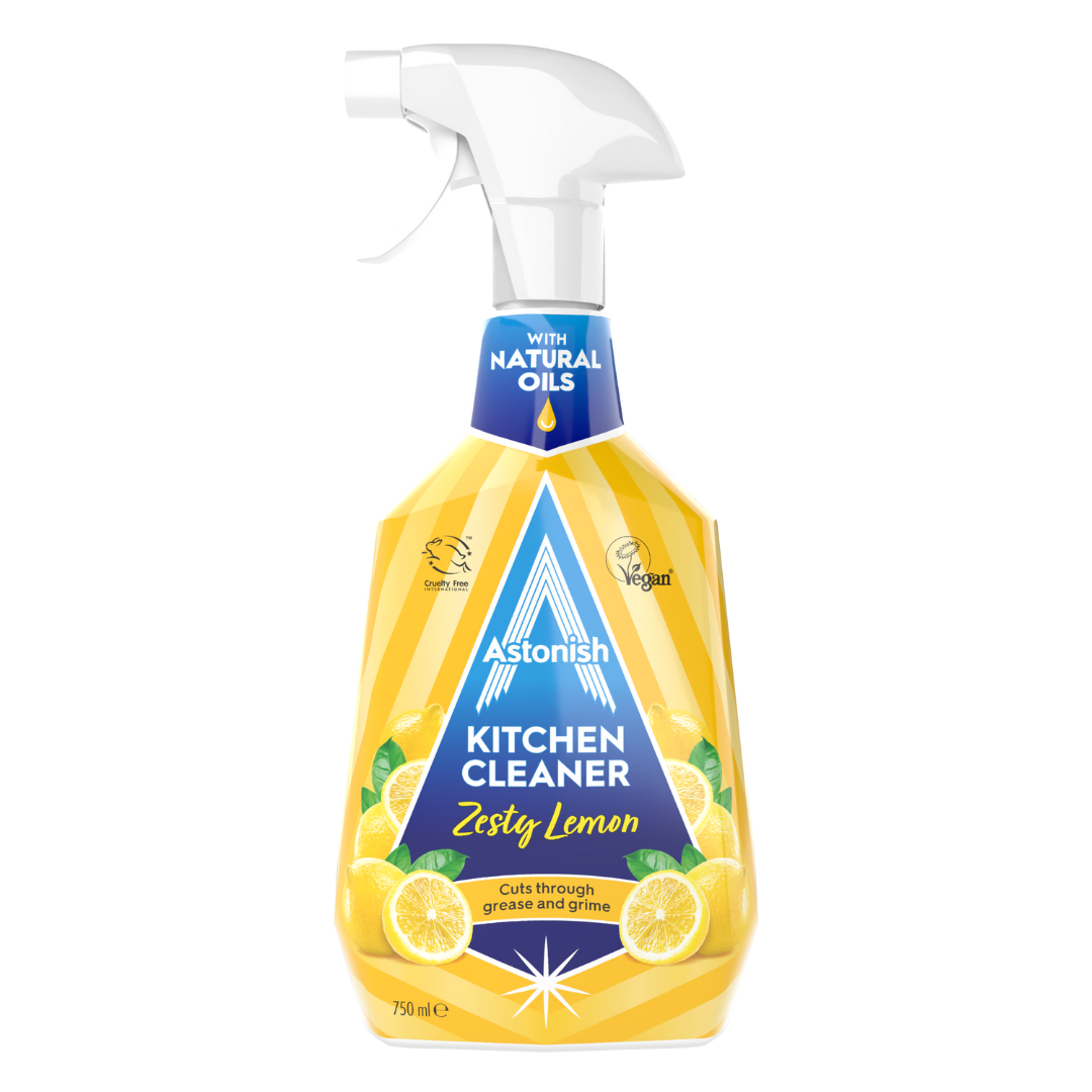 Astonish Kitchen Cleaner Spray Zesty Lemon 6pk (6 x 750ml) PMP pack shot